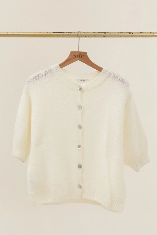 Mohair Woold Shortsleeve - Ecru