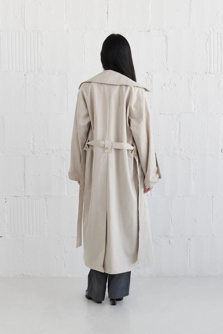 Janie Trench Coat - Light Beige