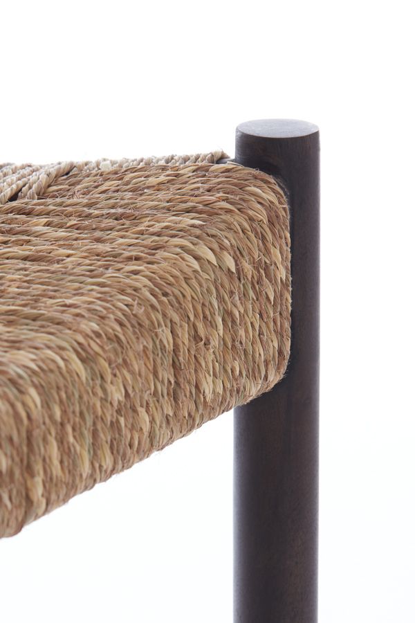 Stool DELIS Wood Dark Brown