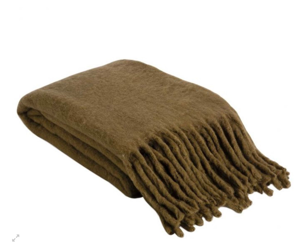 Manta Lana Verde para Sofa