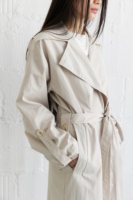 Janie Trench Coat - Light Beige