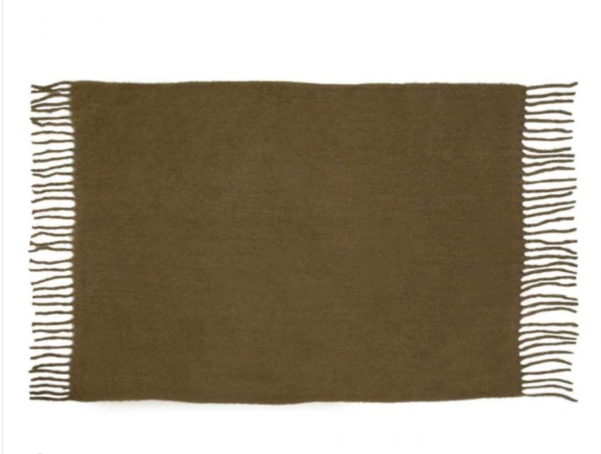 Manta Lana Verde para Sofa