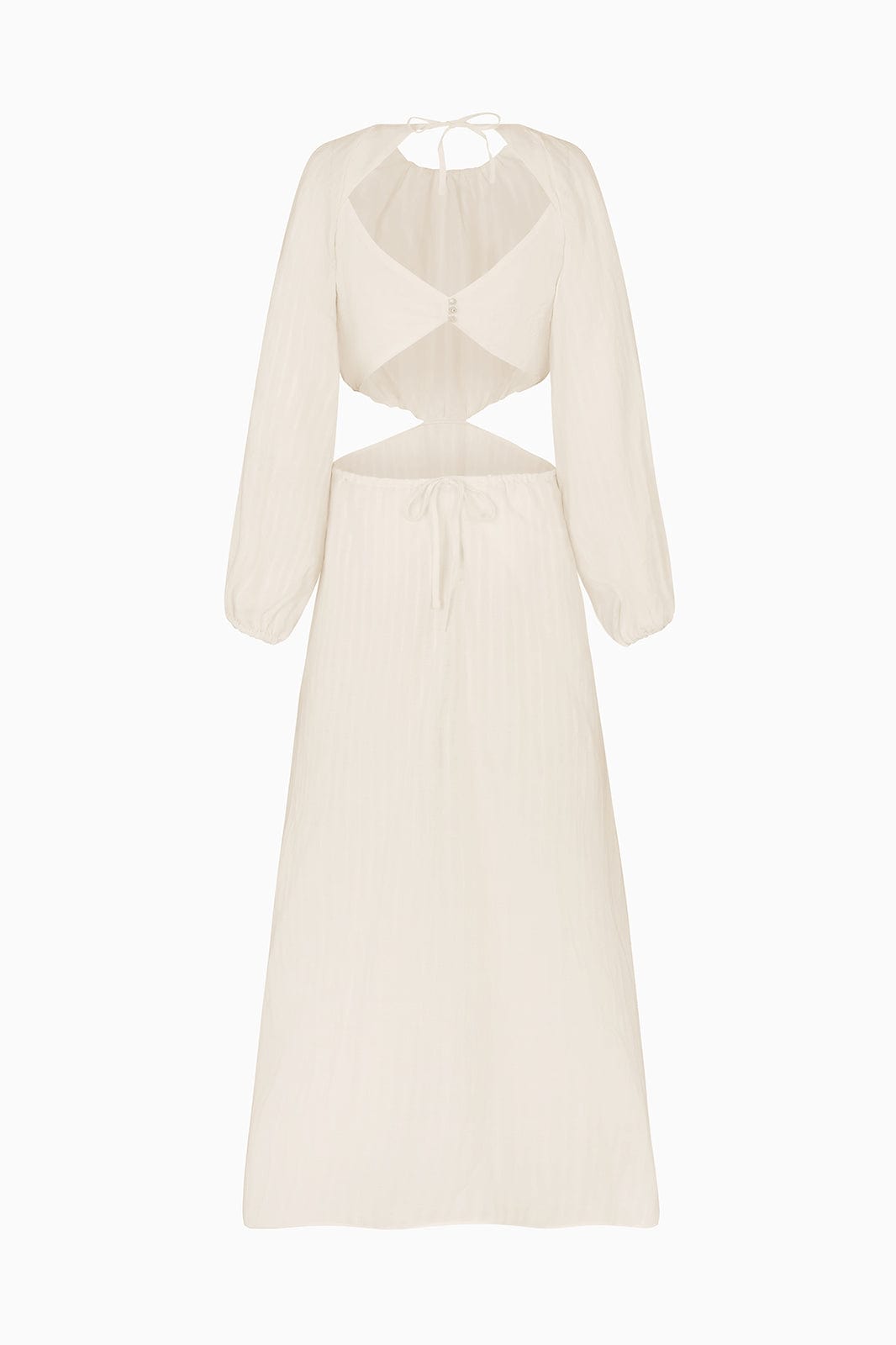 Emilia Cut-Out Maxi Dress in Off-White by Arkitaip