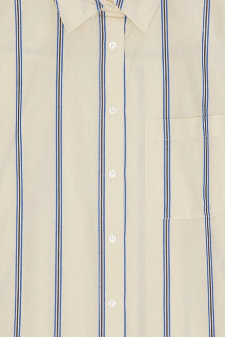 Gaia Shirt Striped - Blue/Ecru