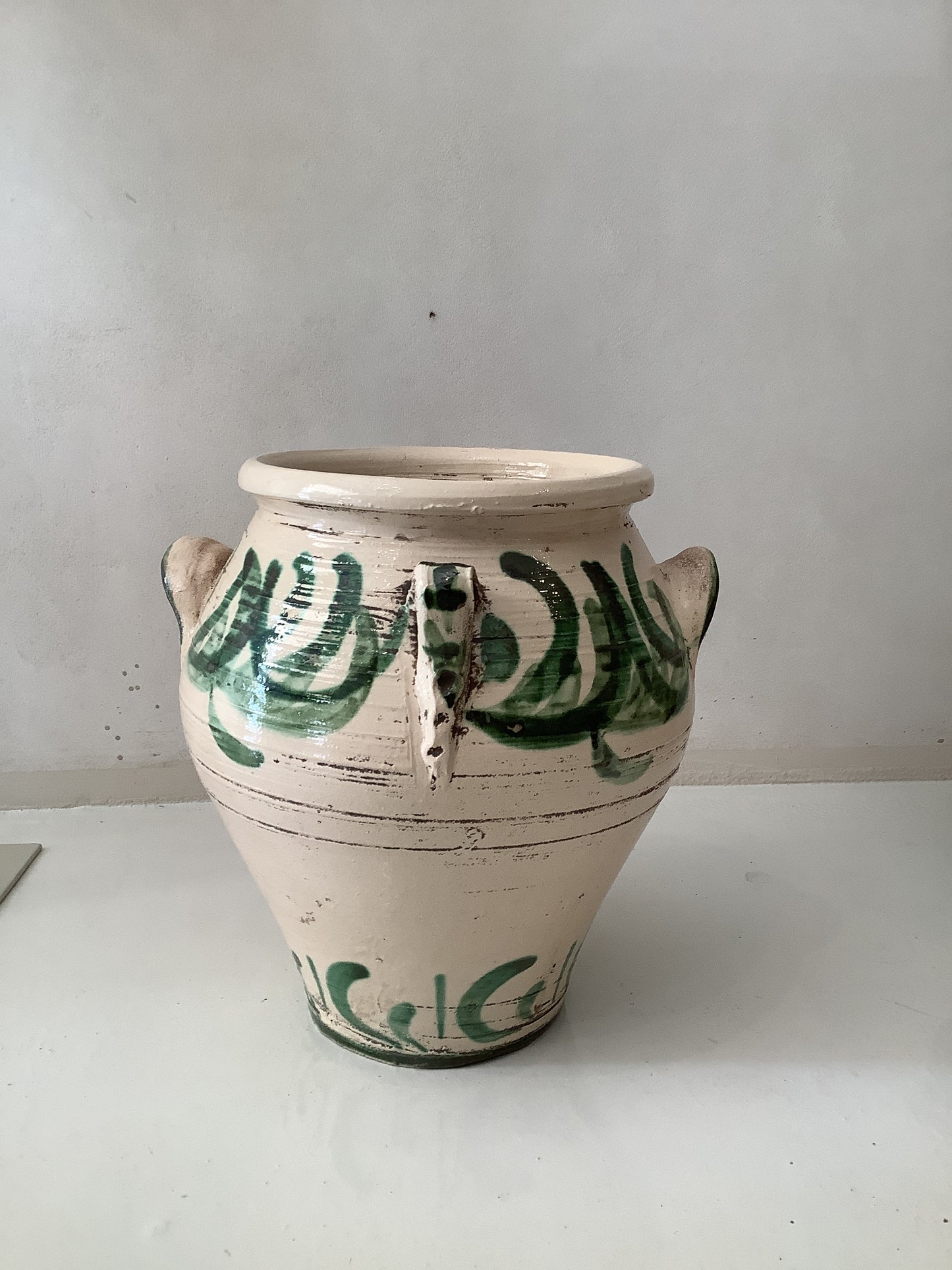 Jarrón Antiguo Cerámica Española Grande