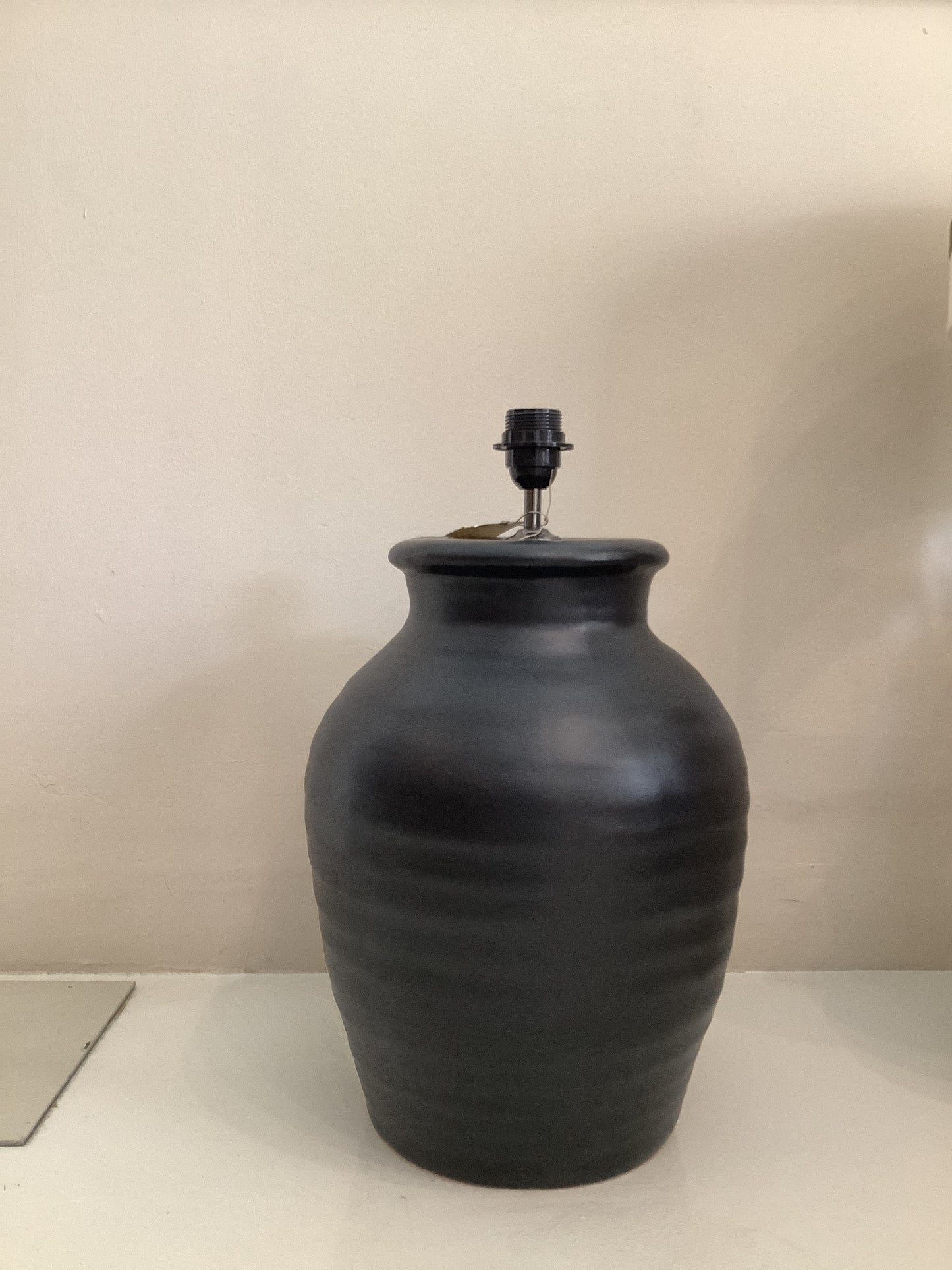 Base Lámpara Cerámica Negro