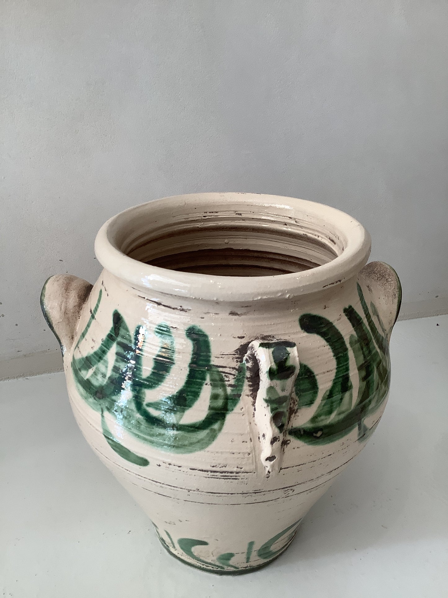 Jarrón Antiguo Cerámica Española Grande