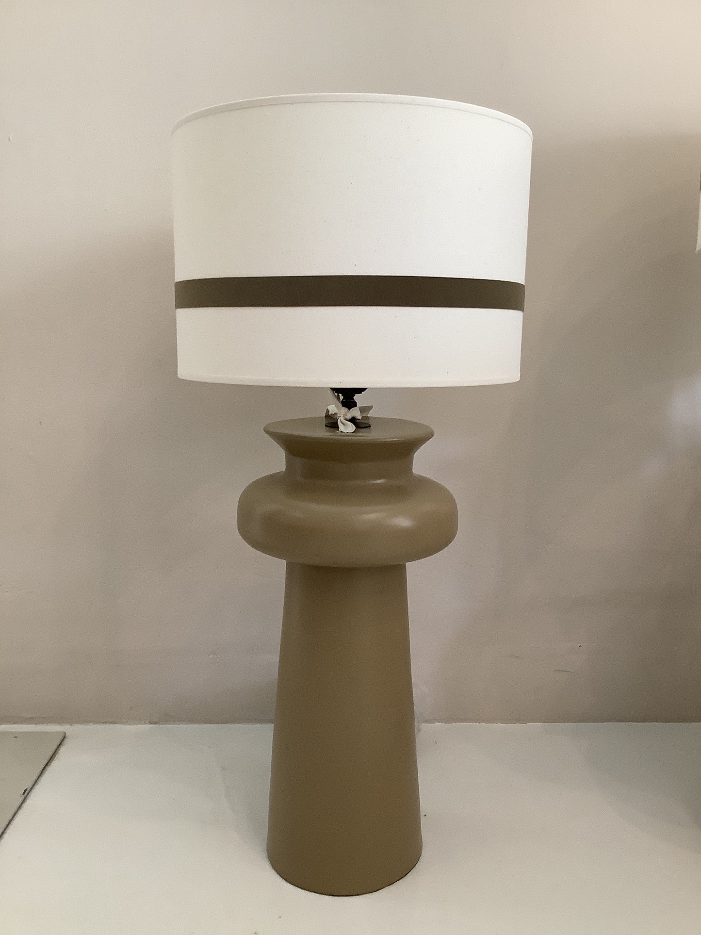 Lamp Base DENIA - Ceramic Matte Olive Green