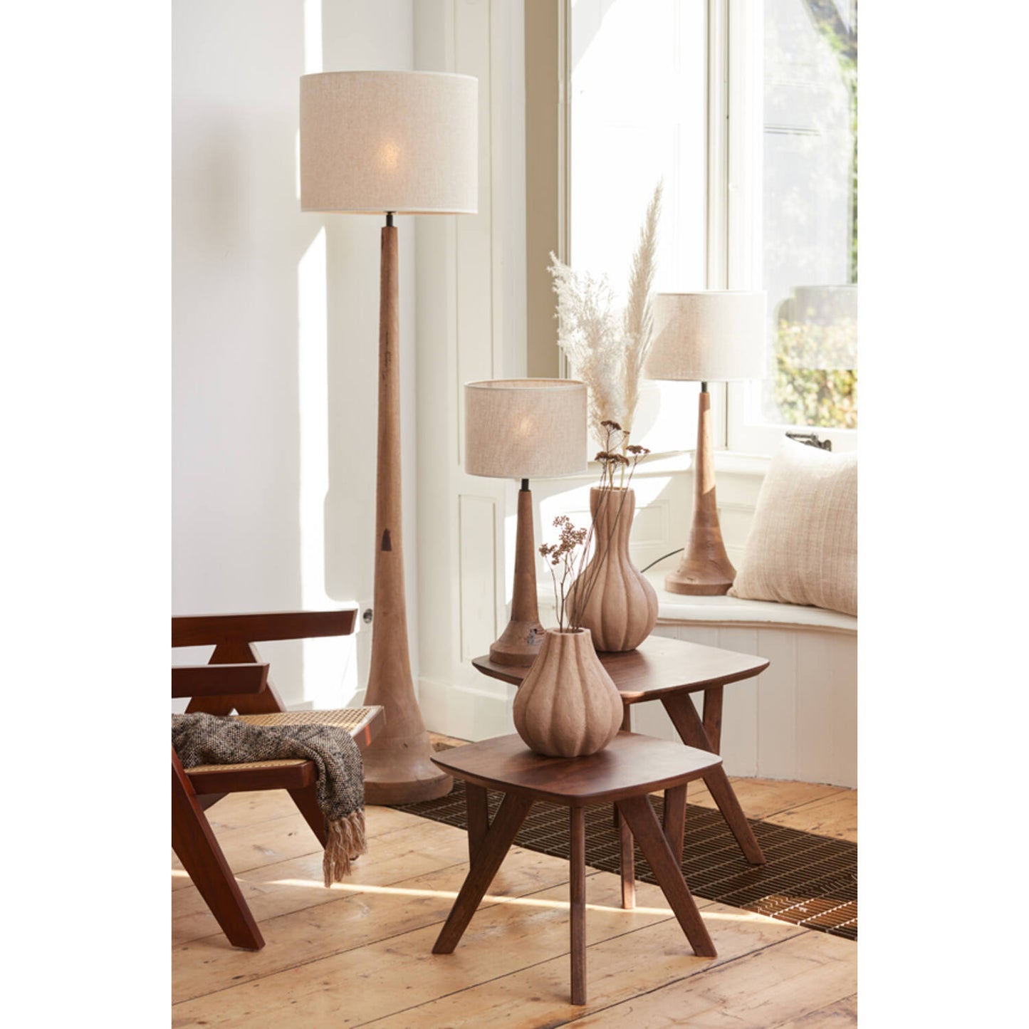 Floor Lamp Jovany - Natural Matte Wood
