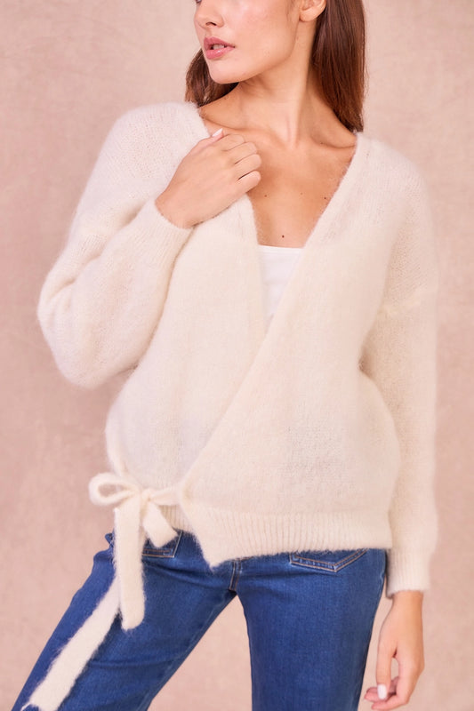 Wrap Mohair Blend Cardigan